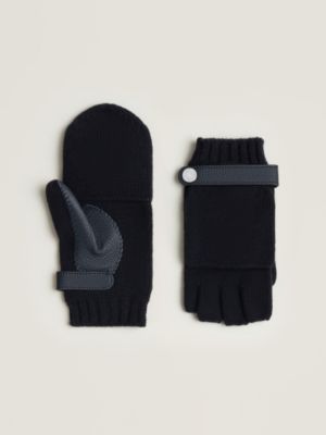 手袋 - メンズ カシミヤニットキャップ＆レザーグローブ | Hermès